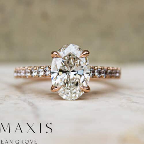 Rose Gold Oval Diamond Engagement Ring