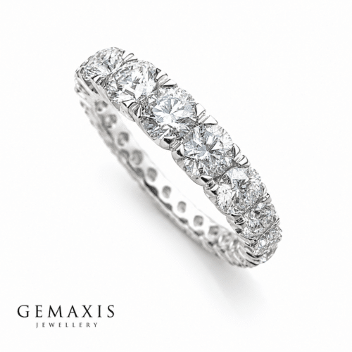 White Gold Full Set Tapered Diamond Ring