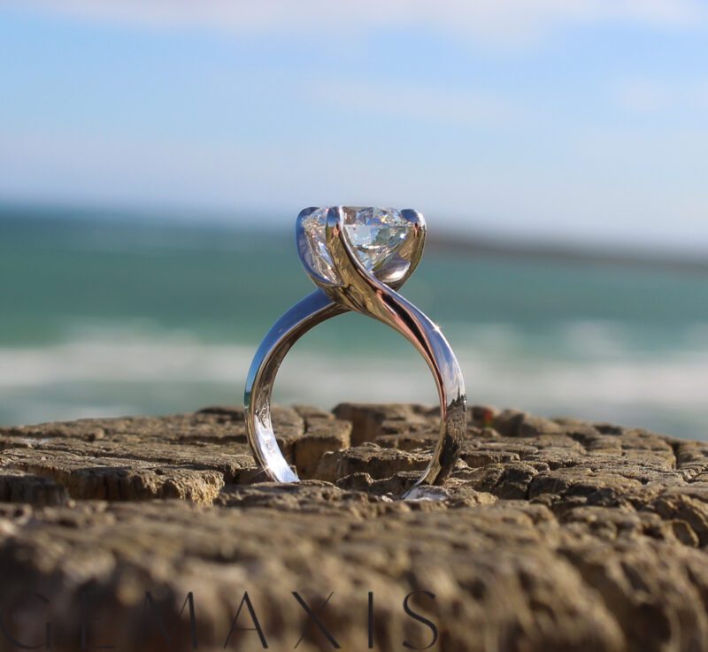 White Gold Classic 4-Claw Diamond Engagement Ring - Image 5