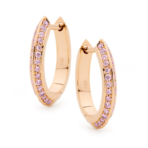Rose Gold Pink Diamond Earrings